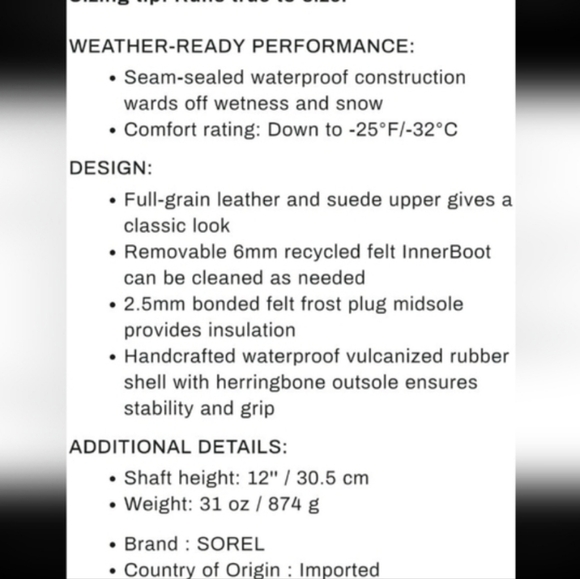 Sorel Joan of Arctic Waterproof Suede Leather Winte Snow Boot Brown Gray Women 7 - Picture 11 of 14